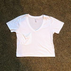 White Z Supply Classic Skimmer Crop Tee Size M